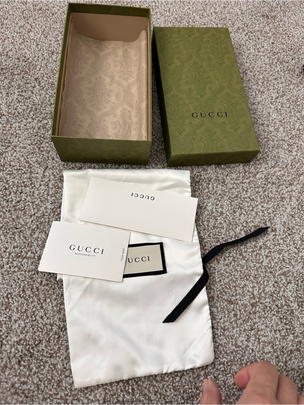 Gucci accessory packaging